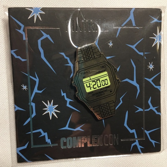 💰SOLD💸 Timex 4:20 Watch ComplexCon Enamel Lapel Pin - Picture 2 of 14